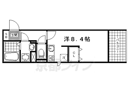 メゾン・ド・レーヴＫ 2階ワンルームの間取り