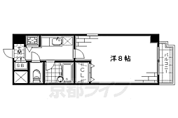 ピュア24 3階1Kの間取り