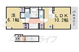 Ｋｒａｎｆｒｏｈ坂本 202 1階1LDKの間取り