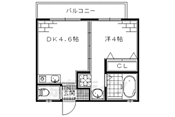 Ｌａ．Ｃａｌｍｅ 1階1DKの間取り