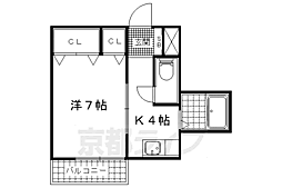 ヤマシナアーバンコテージ 1Kの間取図画像