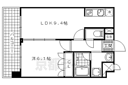 音羽ハイツ 2階1LDKの間取り