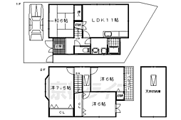大塚西浦町貸家 4LDKの間取り