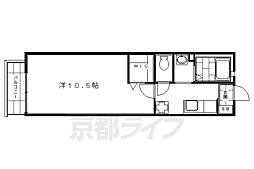 タイチ七瀬川 1階1Kの間取り