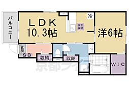 ザ・コンフォートIII 1階1LDKの間取り