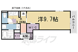 グレイスアムール 1階1Kの間取り