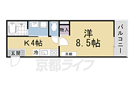 アークリード浜大津 1階1Kの間取り