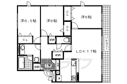 カーサクオレ 3LDKの間取図画像