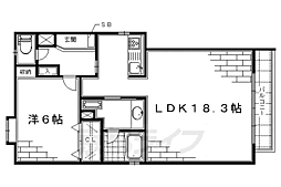 SOAVE桃山 1LDKの間取図画像