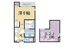 ハーモニーテラス景勝町 ワンルームの間取図画像
