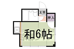 中田マンション ワンルームの間取図画像