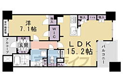 ライオンズマンション烏丸通 1LDKの間取図画像