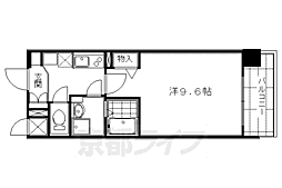 インベスト京都堀川 1Kの間取図画像