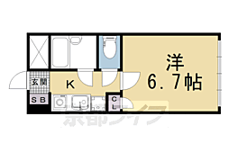 グランタック河原町五条 1Kの間取図画像