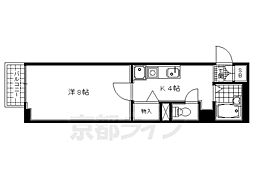 セレッソコート京都御所西 1Kの間取図画像