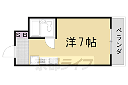 チコーベルメゾン桂 1Kの間取図画像