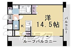 APEX京都室町 1Kの間取図画像