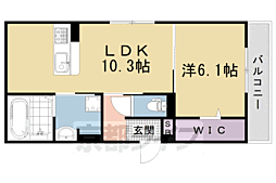 マハナハイツ 1LDKの間取図画像