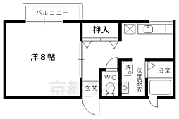 ドングリハウス 1Kの間取図画像