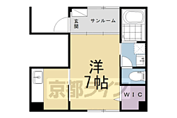 ルピナス等寺院 1Kの間取図画像