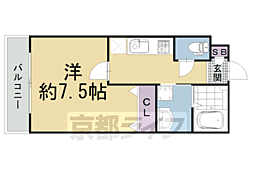 Habitation西洞院 1Kの間取図画像