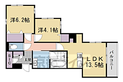シャーメゾン 碩 2LDKの間取図画像