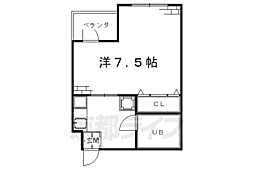 リュミエールなかにし 1Kの間取図画像