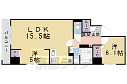 R-Granz堀川五条 2LDKの間取図画像