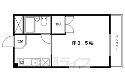 らいむはうす 1Kの間取図画像