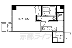 ベルフォーム平安 1Kの間取図画像