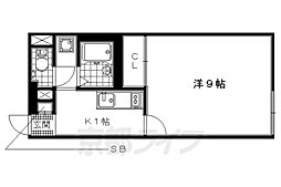 レオネクストとの 1Kの間取図画像