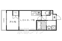 サクシード宝ヶ池 1LDKの間取図画像