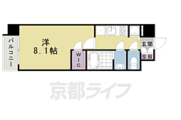 エスリード京都梅小路 1Kの間取図画像