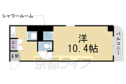 ジョイテル西院 1Kの間取図画像