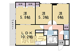 エルソレイユ 3LDKの間取図画像