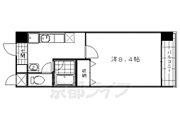 ハウスセゾン御所南 1Kの間取図画像