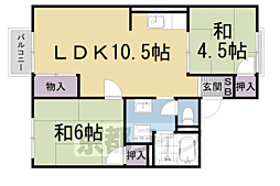 コーポ池田 2LDKの間取図画像
