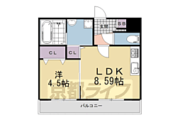 KTIレジデンス寺田 1LDKの間取図画像