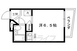 インペリアル烏丸今出川 ワンルームの間取図画像