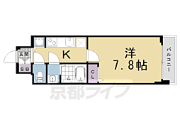 ファステート京都洛南エリーゼ 1Kの間取図画像