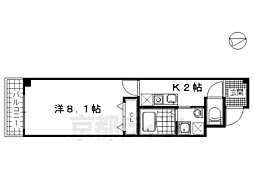 ドミール・ときめき坂 1Kの間取図画像