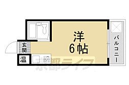 エクセル田辺 ワンルームの間取図画像