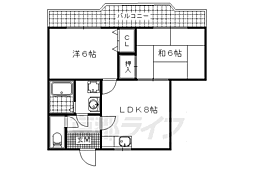 カーム瀬田 2LDKの間取図画像