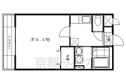 フォウルディング・ヴィラ 1Kの間取図画像