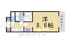 ルーツ神泉苑 1Kの間取図画像