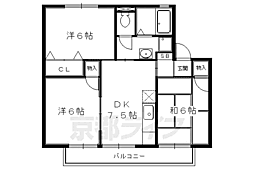アーバン愛宕 3DKの間取図画像