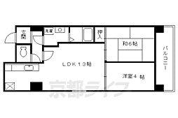 パラシオ西洞院 2LDKの間取図画像