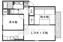 モンテカンパーニヤC 2LDKの間取図画像