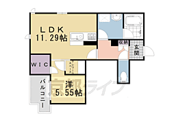 シャーメゾンネクサス 1LDKの間取図画像