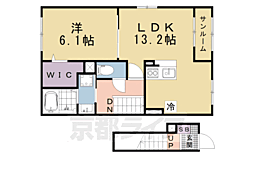 カルムメゾン雅 1LDKの間取図画像